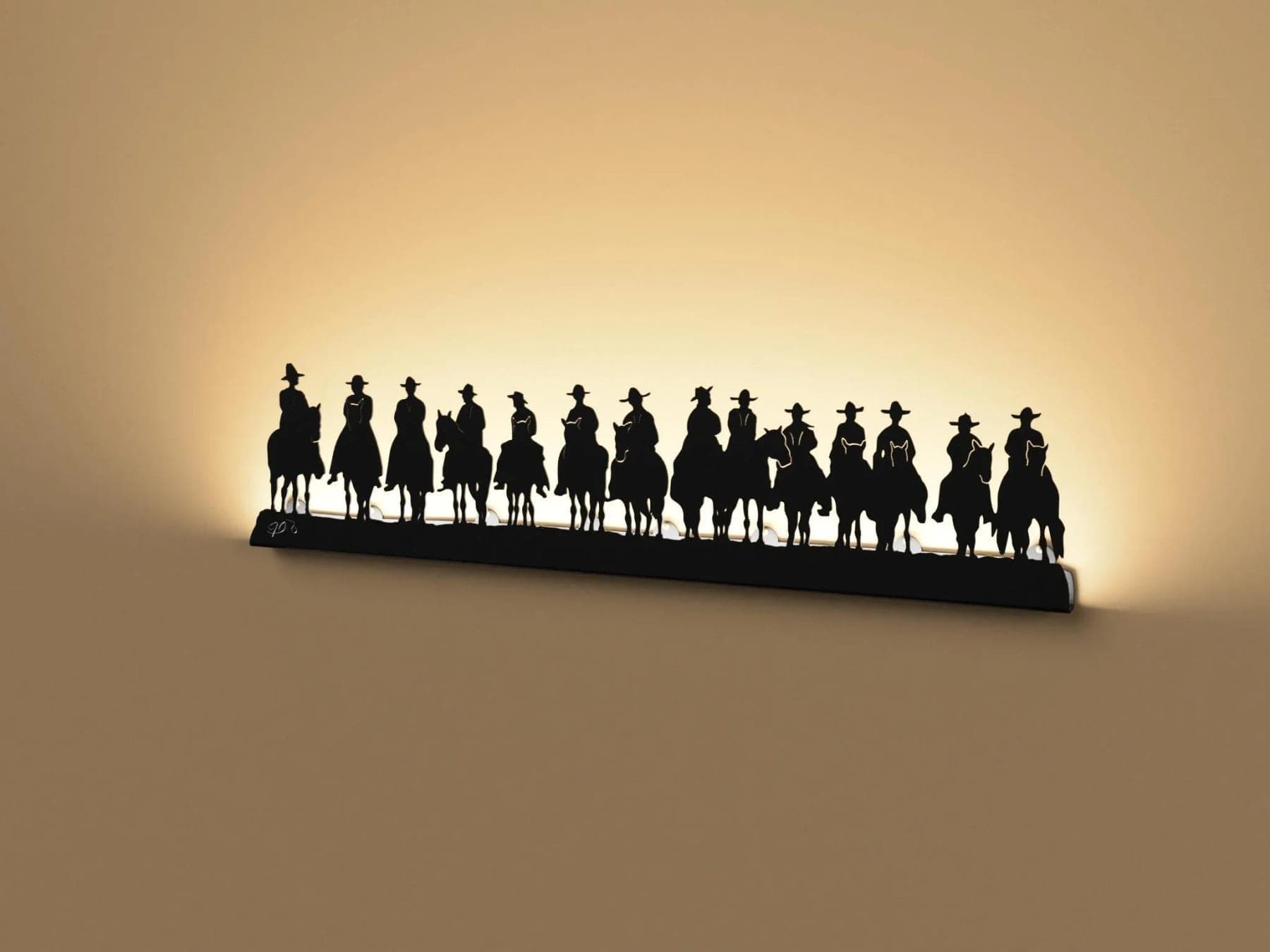 30 Cowboys, lit from behind
